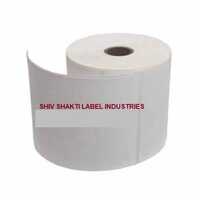 Plain Label Roll - Chromo Paper, Custom Size, Matte White | Self-adhesive, Permanent, Thermal Transfer Compatible, Easy Peel