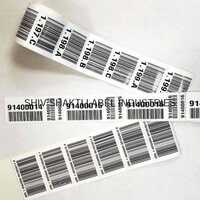 Pre Printed Barcode Label - Non-tearable Polyester, Custom Size, Matte Black & White | Fade Resistant, 1d/2d Compatible, Waterproof