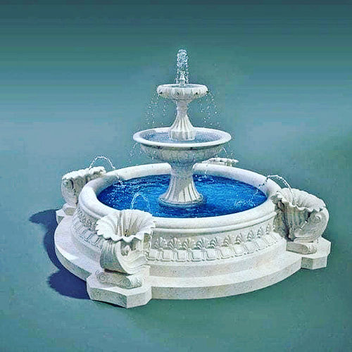 White Marble Garden Fountain