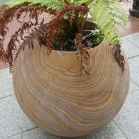Brown Ball Rainbow Stone Planter