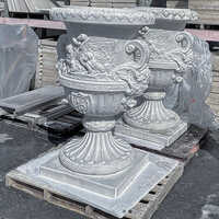 Grey Natural Garden Stone Planter