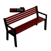 Iron Garden Bench - Durable Powder-coated Steel, Elegant Antique Green Finish, Comfortable Curved Design For Outdoor Relaxation