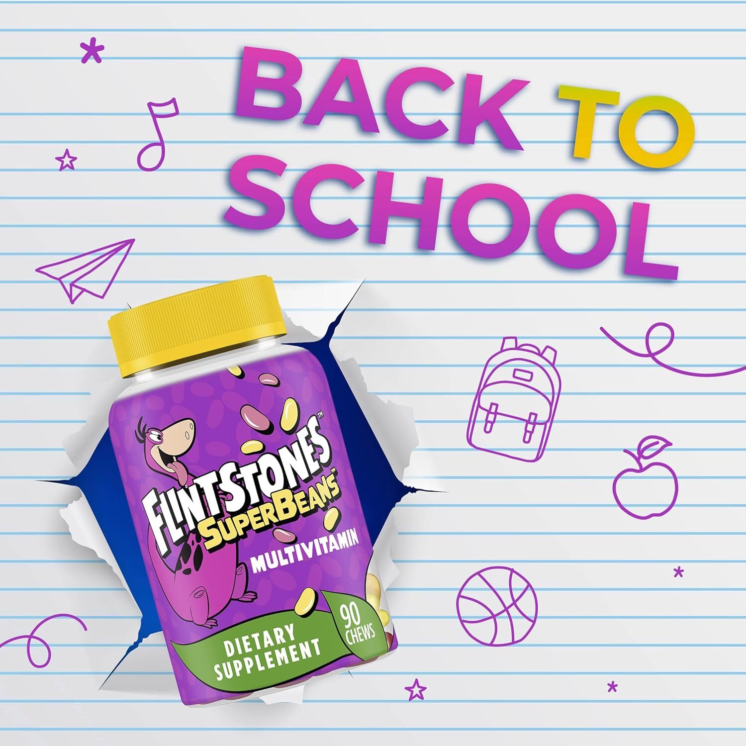 Flintstones Vitamins SuperBeans,Kids Multivitamin