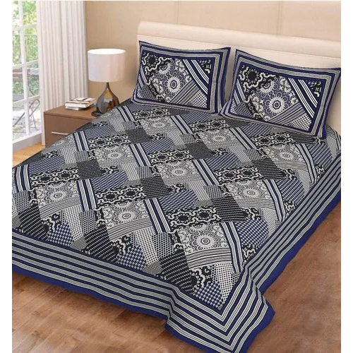 Cotton Double Bed Sheet With 2 Pillow Covers