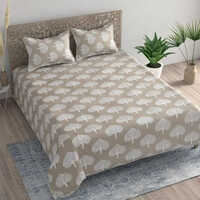 Radiante Double Size Cotton Printed Bedsheet - 100% Cotton, Double Size With 2 Pillowcases | Vibrant Printed Pattern, Washable For Easy Maintenance