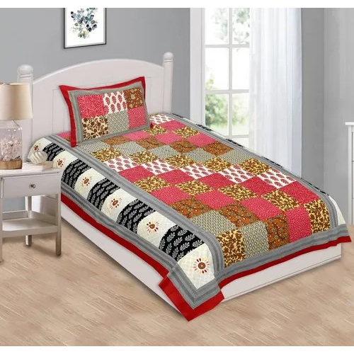 Printed Cotton Single Bed Sheet