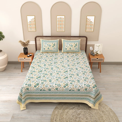 Phulkari Queen Size Bedsheet