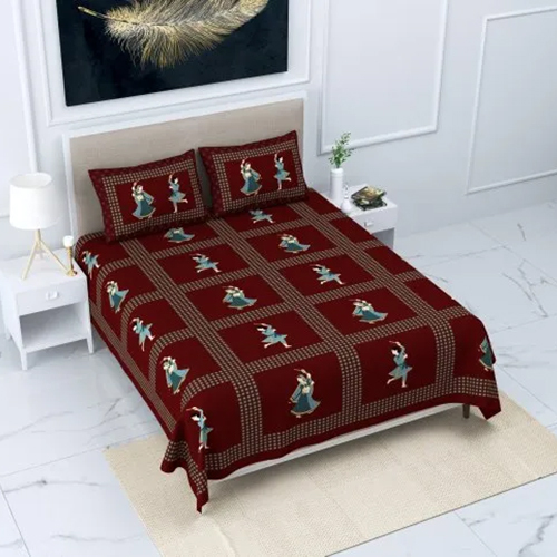 Foresta Cotton Printed King Size Bedsheet