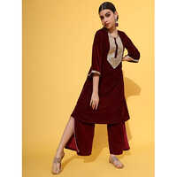 Washable Women Velvet Kurta Set