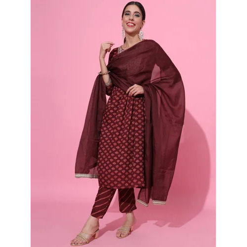 Washable Ladies Kurta Pants Set