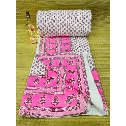 Soft Jaipuri Single Pure Cotton Quilts