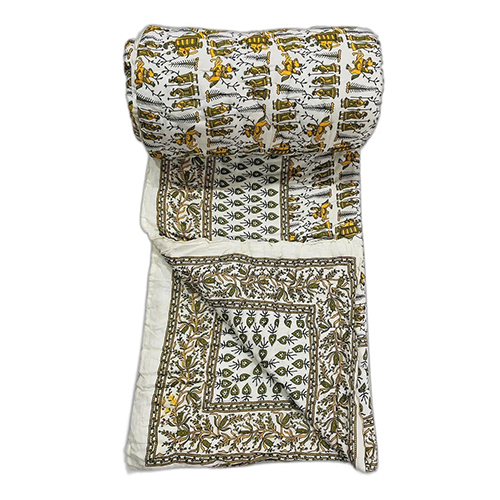 Jaipuri Block Printed Cotton Quilt