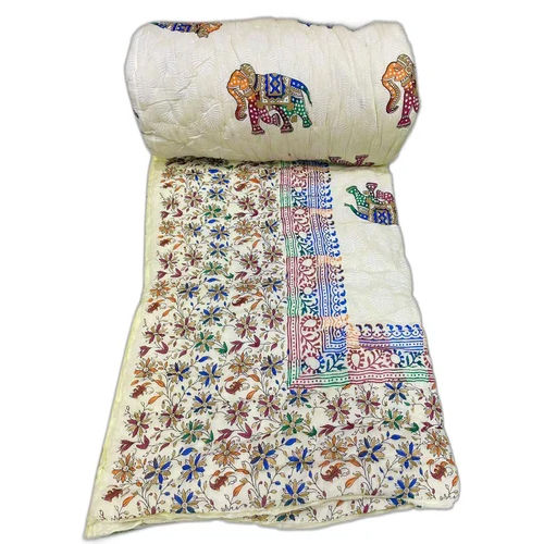 Printed Cotton Jaipuri Quilt Use: Home