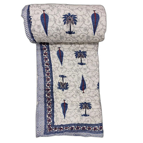 Printed Cotton Double Bed Jaipuri Quilt Use: Home