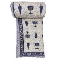 Double Bed Quilt - 100% Cotton , Printed Pattern For Elegant Home Decor And Comfort