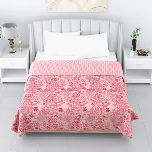 Pink Printed Cotton Dohar