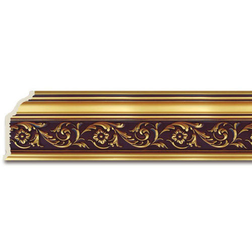 Printed Pvc Moulding And Flower - Color: Golden