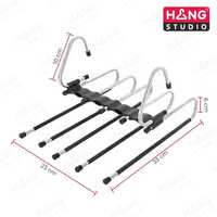 Plastic Clothes Hanger - High-quality Plastic, Standard Size, Stylish Grey | Adjustable Design For Dresses, Ideal For Hotel Use