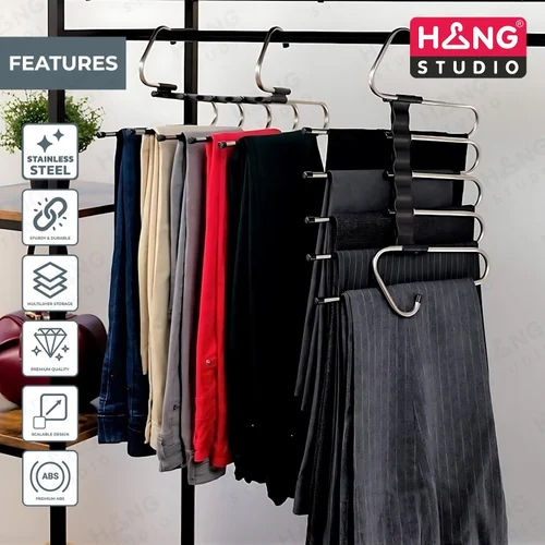 Black Multilayer Plastic Cloth Hanger