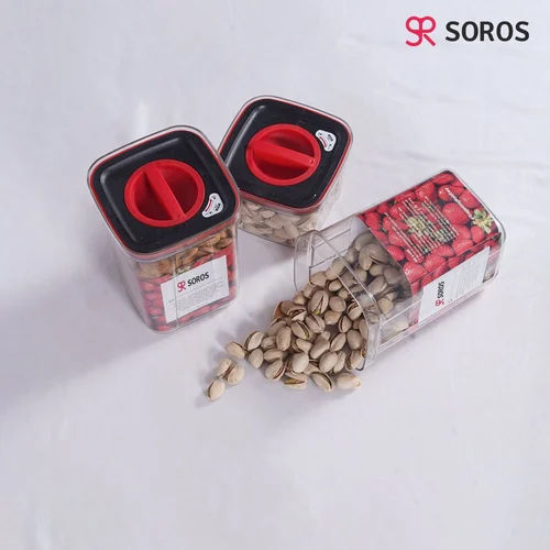 Red Black Plastic Locked Airtight Square Container Set