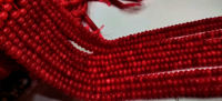 Natural Raspberry Chalcedony Rondelle Plain 8mm Beads Strand 8''Long