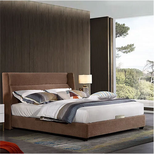 Factory Custom European Style Designer King Size Double Leather Beds - Artwork: Handmade