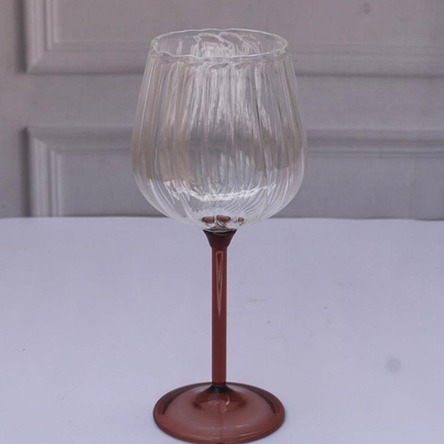 Ribbed Dual Tone Red Glass