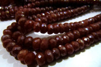 Natural Red Silverite Quartz Chalcedony Rondelle Faceted 8-9mm Beads Strand 8''long