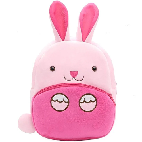 Pink Plush Animal Cartoon Mini Travel Bag