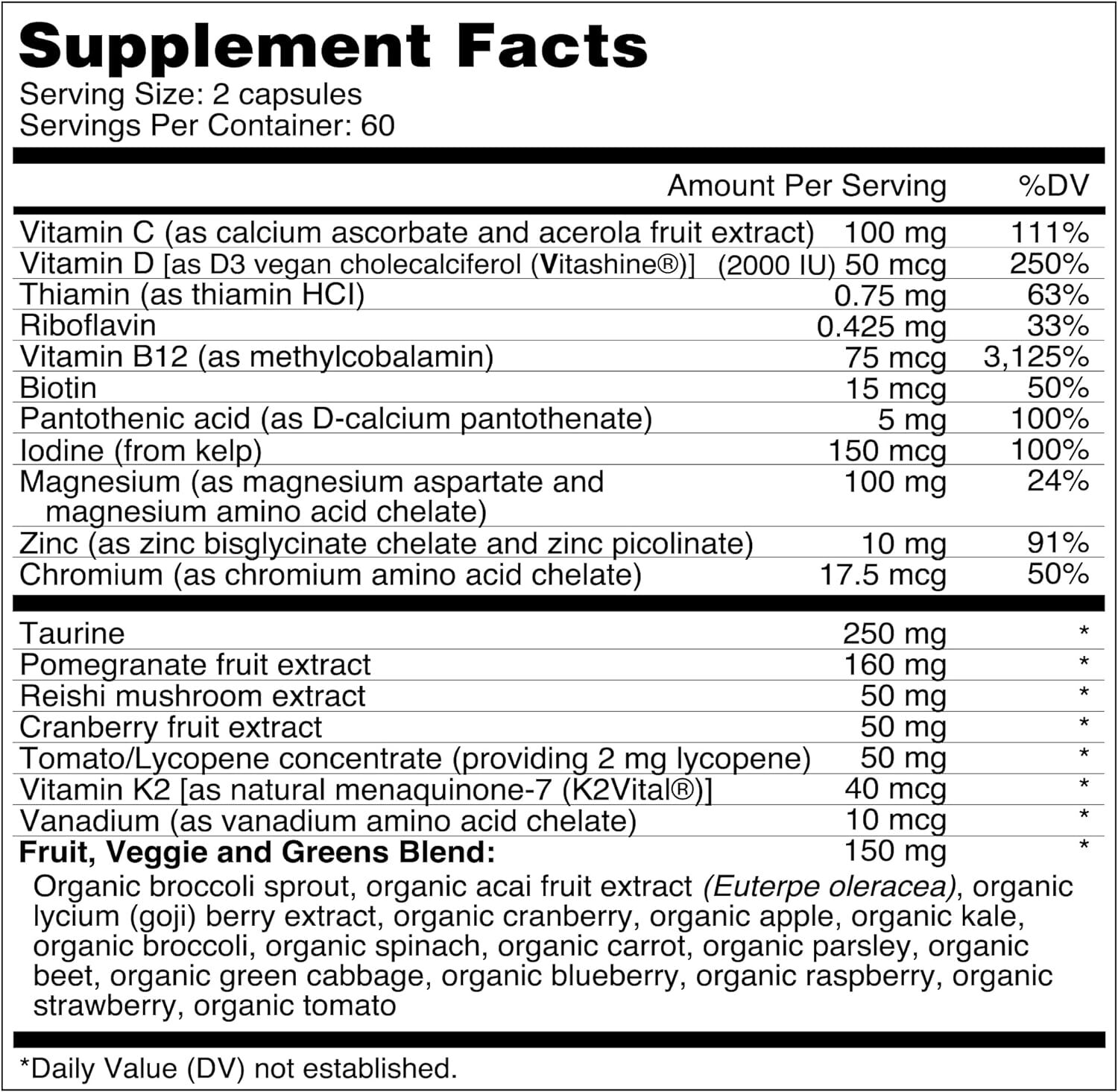 Dr. Fuhrman Daily Whole Food Multivitamin for Men