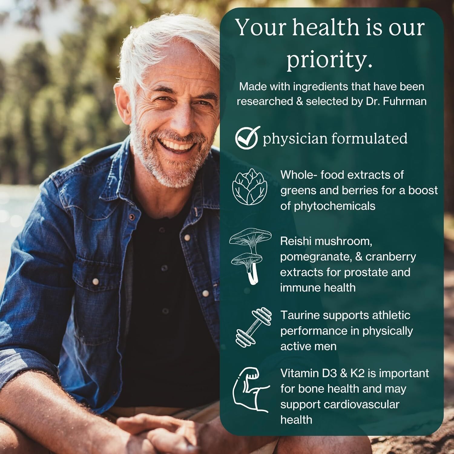 Dr. Fuhrman Daily Whole Food Multivitamin for Men