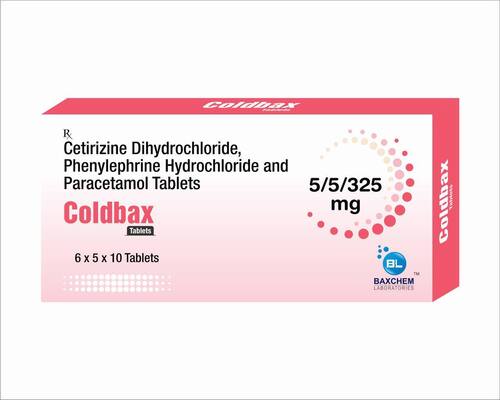 Paracetamol Cetrizine & Phenylephrine Hydrochloride Tablets