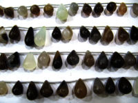 Natural Chalcedony Teardrop Plain15 to 20mm Beads Strand 8 Inches Long