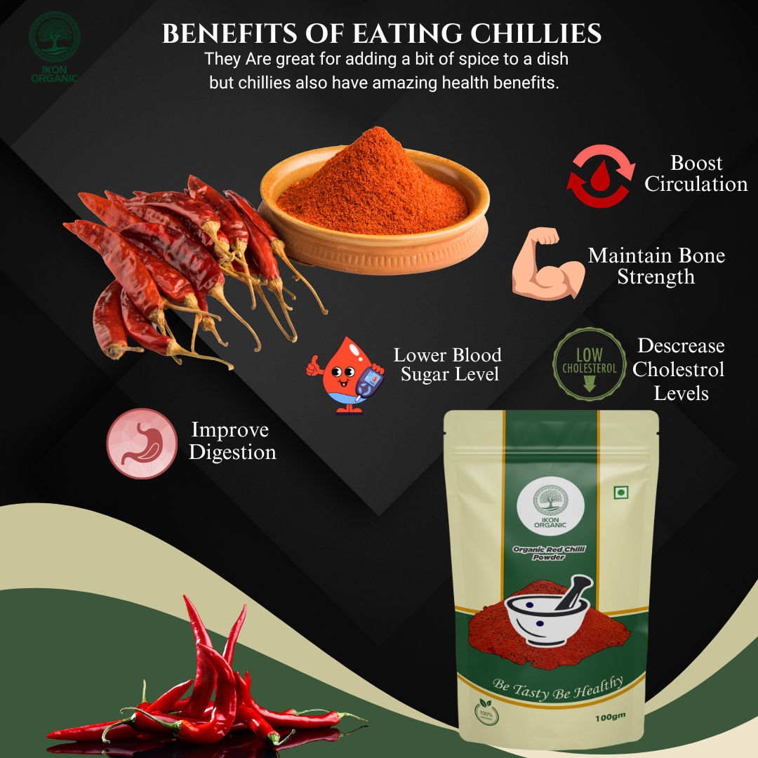 IKON Organic Red Chilli Powder-100gm