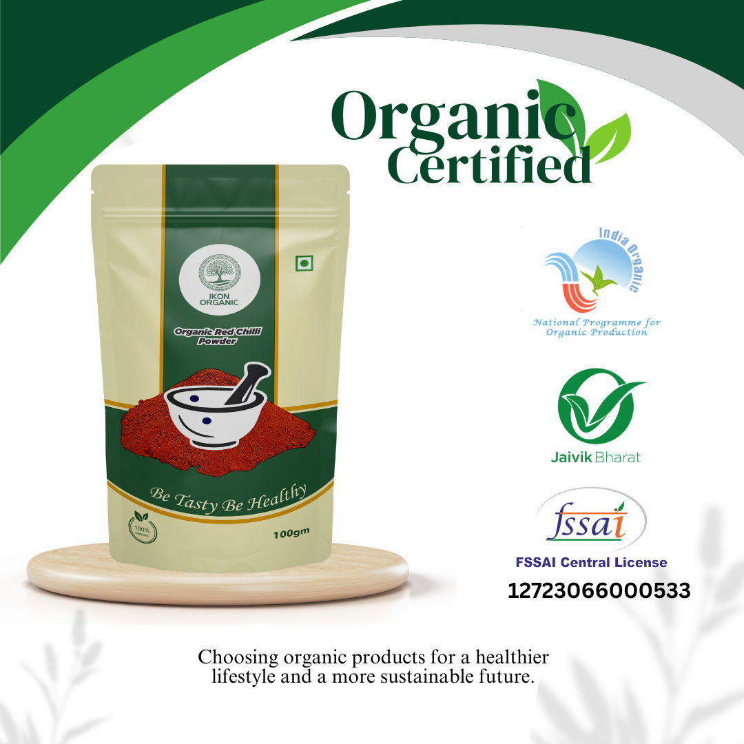 IKON Organic Red Chilli Powder-100gm