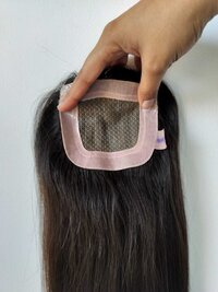 4x4 Raw Unprocessed Natural Straight Human Hair Mirage Topper