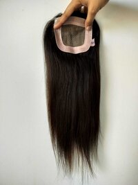 4x4 Raw Unprocessed Natural Straight Human Hair Mirage Topper