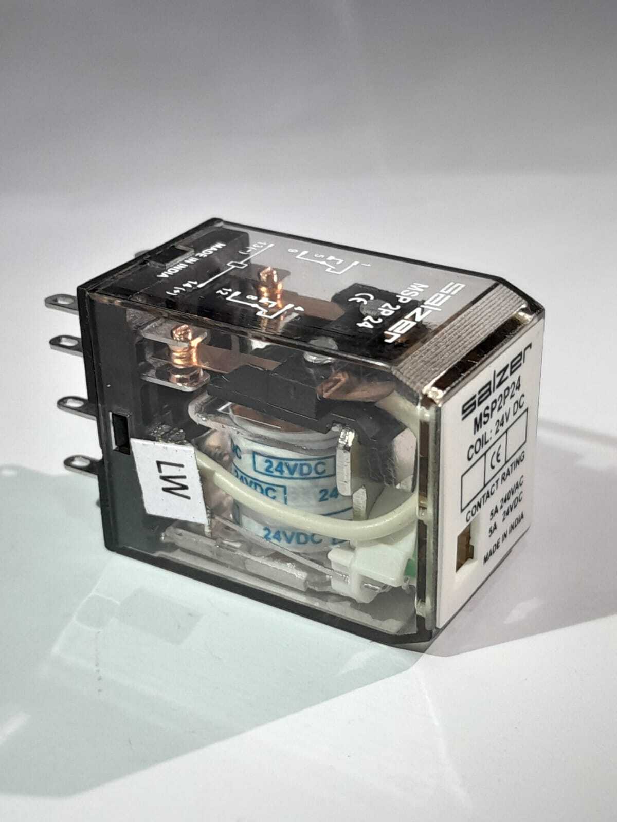 Salzer Glass Relay 5A 2Pole 24V Dc MSP2P24