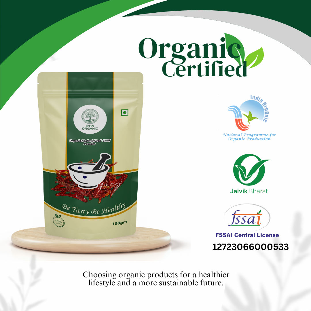 IKON Organic Kashmiri Red Chilli Powder -100gm