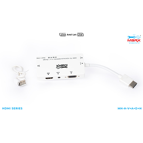 Marx Hdmi To Vga+Audio+Dvi+Hdmi - Color: White