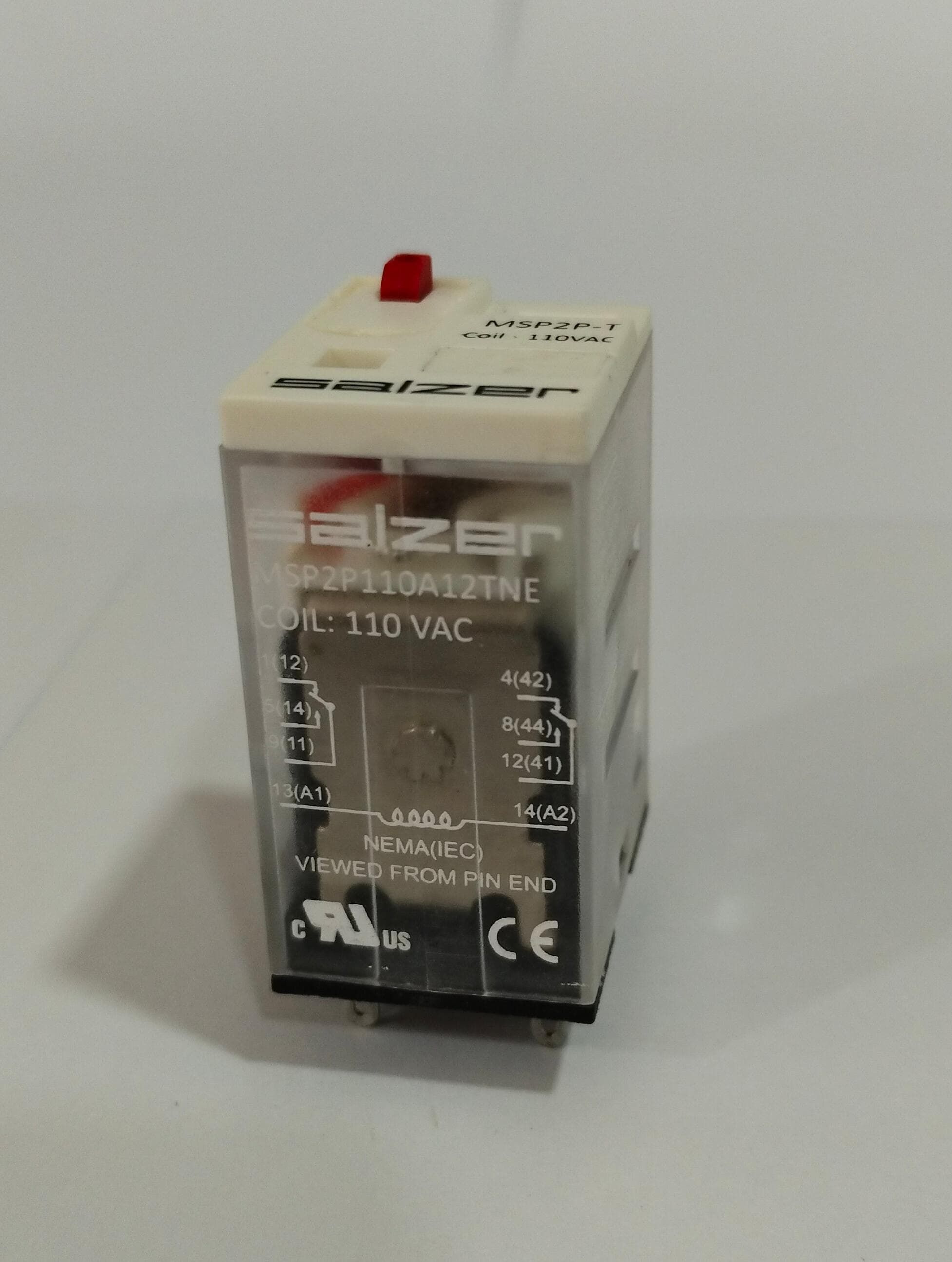 Salzer Glass Relay 2Pole 110V Ac MSP2P110A12TNE