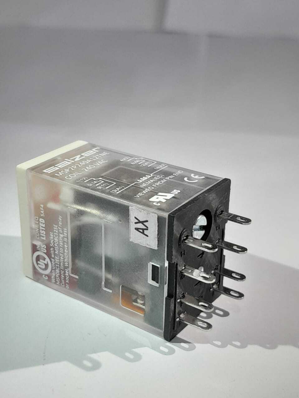 Salzer Glass Relay 2Pole 240V Ac MSP2P240A12TNE