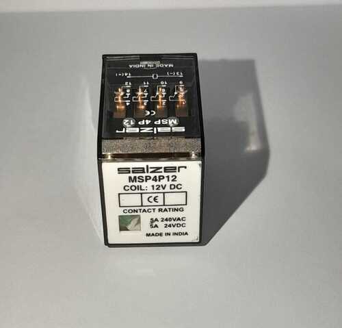 Salzer Glass Relay 4Pole 12V Dc MSP2P12