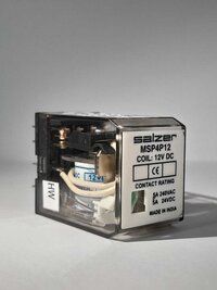 Salzer Glass Relay 4Pole 12V Dc MSP2P12