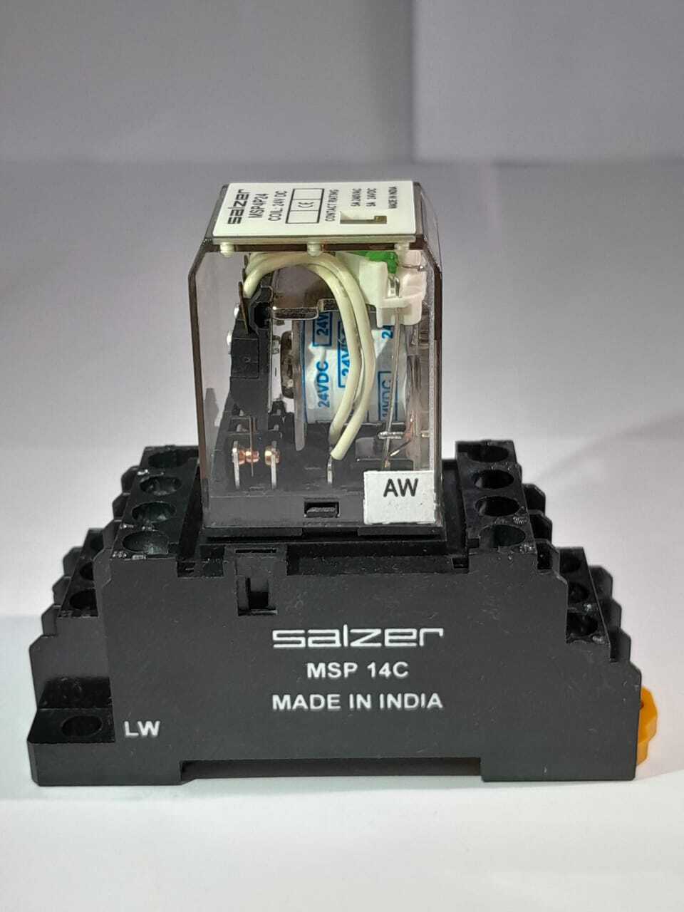 Salzer Glass Relay 4Pole 24V Dc MSP2P24