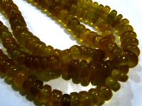 Natural Yellow Chalcedony Rondelle Plain10-12mm Beads 8 inches long