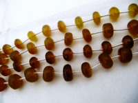 Natural Yellow Chalcedony Rondelle Plain 10 to 12mm Beads Strand 9''long