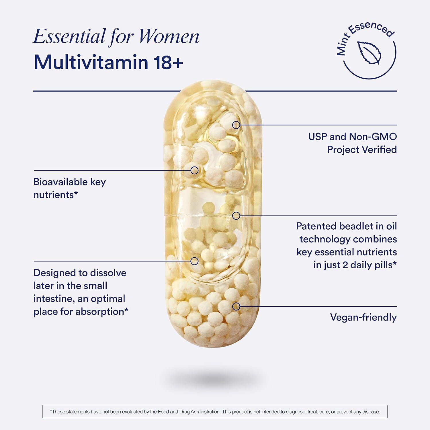 Ritual Multivitamin for Women 18+ with Vitamin D3 , 60 Capsules