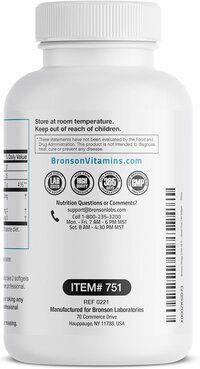 Bronson Omega 3 Fish Oil Triple Strength 180 Softgels