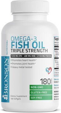 Bronson Omega 3 Fish Oil Triple Strength 180 Softgels